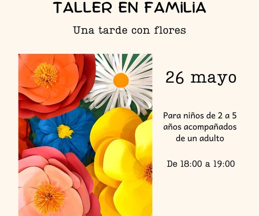 Cartel con información del día y hora del taller