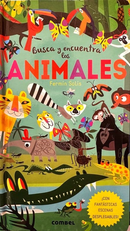 Portada del cuento en la que aparecen ilustrados un montón de animales