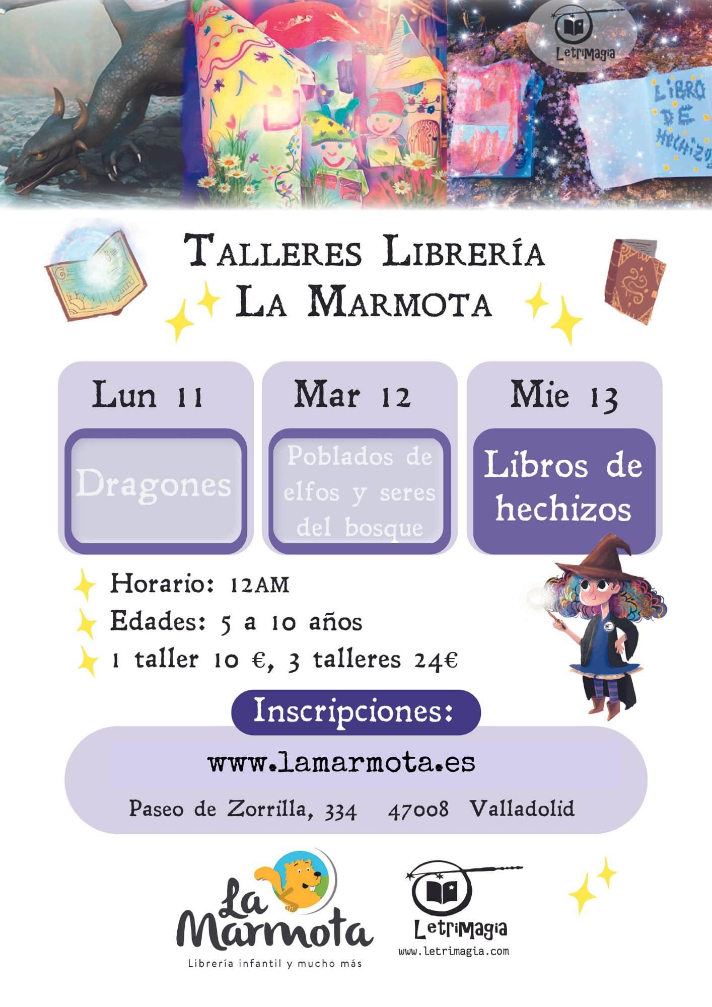 cartel con información del taller