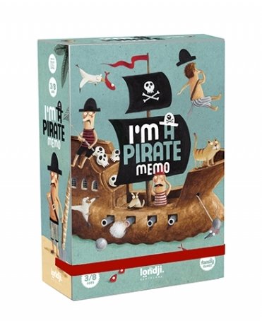 Caja del juego con la ilustración de un barco pirata
