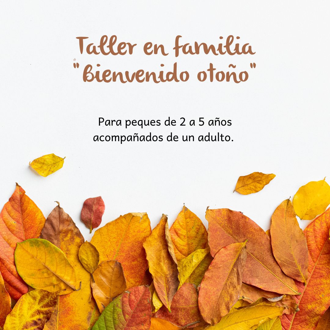 cartel publicitario del taller en el que aparecen hojas secas