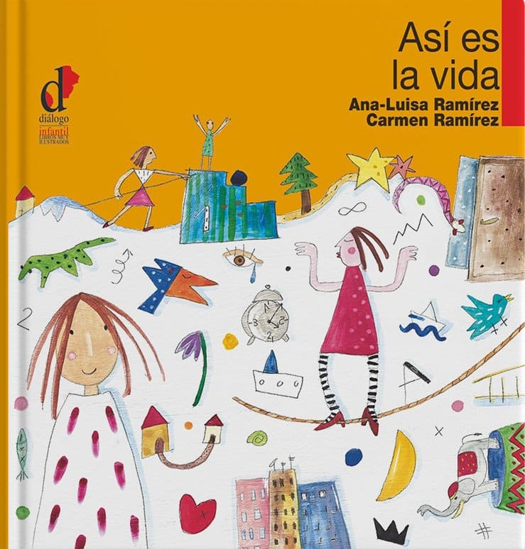 Portada del libro en la que aparecen varios niños con objetos de la vida cotidiana