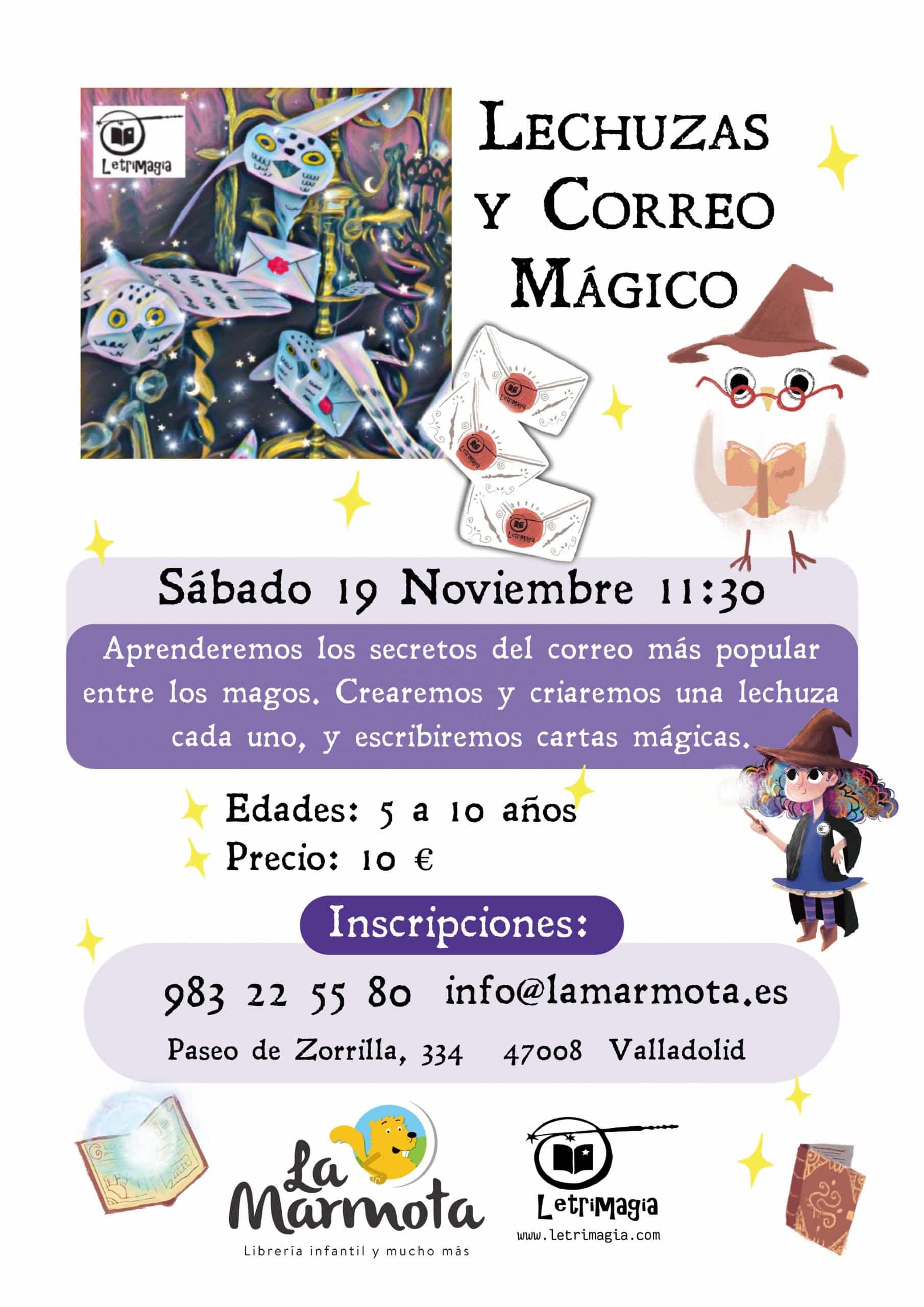 Cartel con información del taller