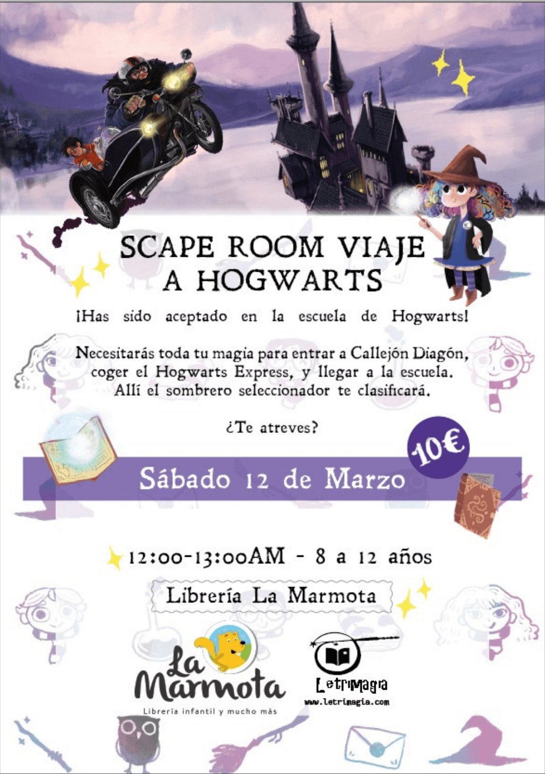 Cartel con la información del taller