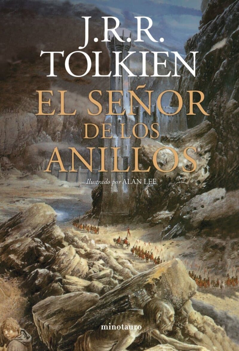 Portada del libro en la que aparece una ilustración de la puerta oscura, entrada de Mordor.