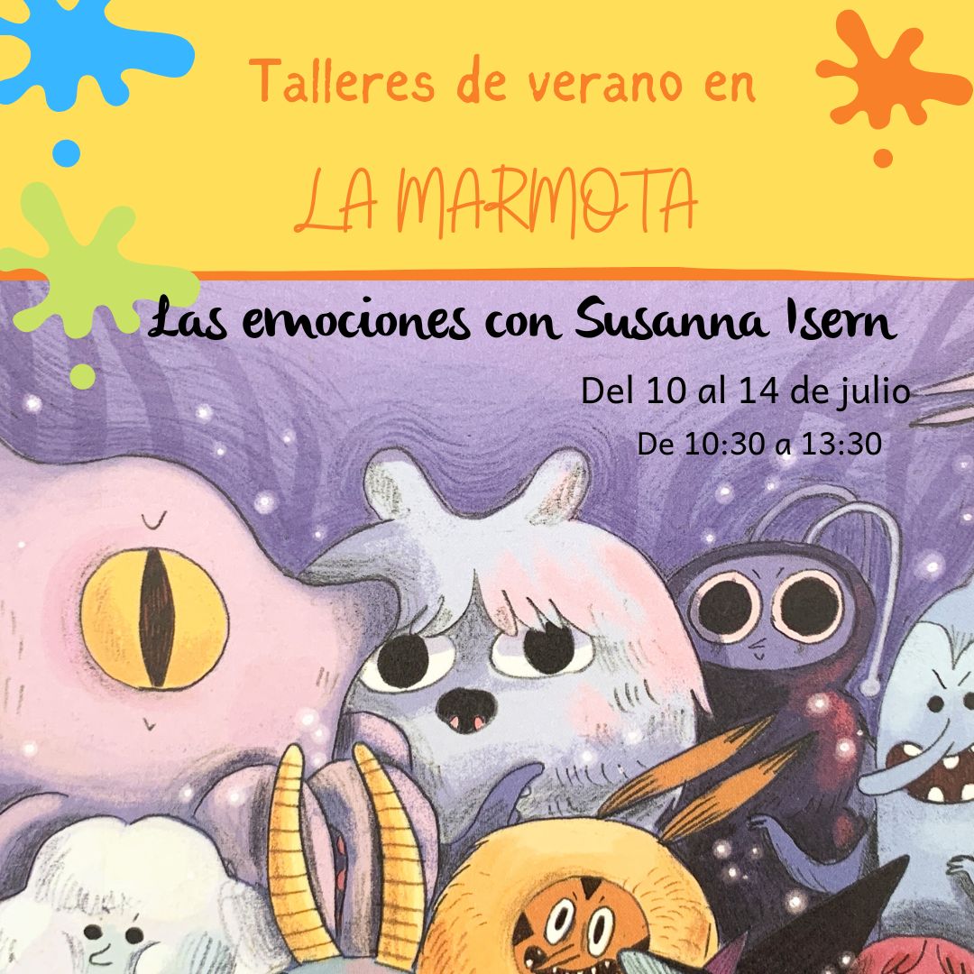 Cartel con información de los días y horas de los talleres